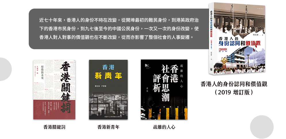 香港出版品、社會、政治、法律、歷史、社運、思潮、一國兩制、修例風波、傳播媒體、香港、中國、基本法